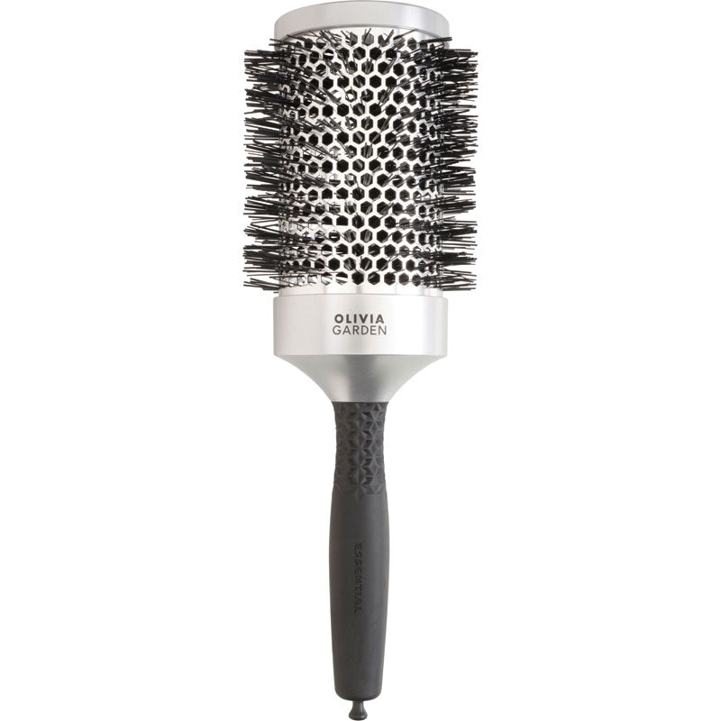 Olivia Garden Essential Blowout Classic Silver & White Hair Brush, 65mm