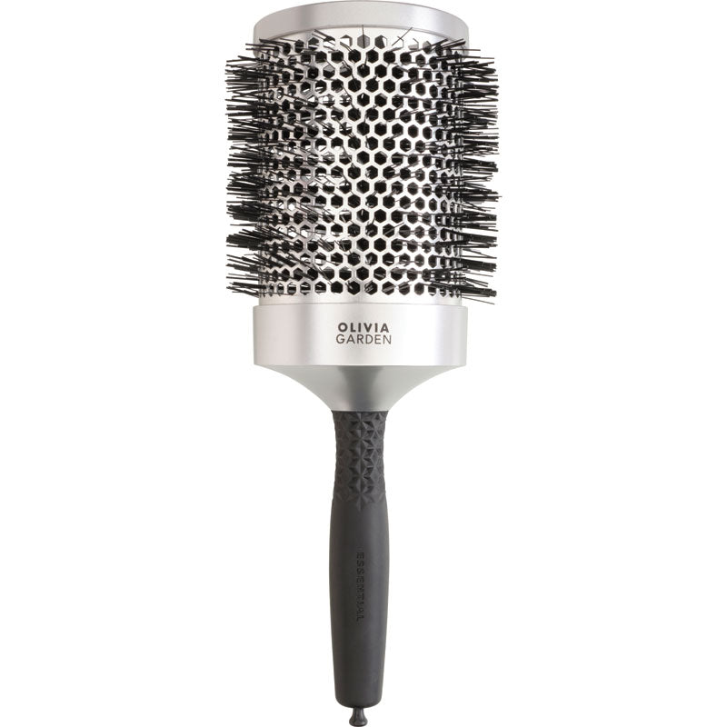 Olivia Garden Essential Blowout Classic Silver & White Hair Brush, 85mm