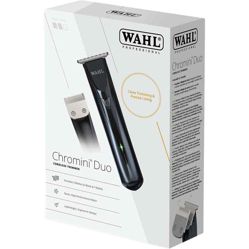 Wahl Cromini Duo Two Blade Cordless Black Hair Trimmer