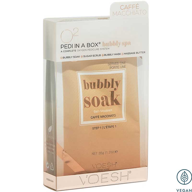 Voesh Pedi in a Box o2 Bubbly Spa 4 Step, Caffe Macchiato