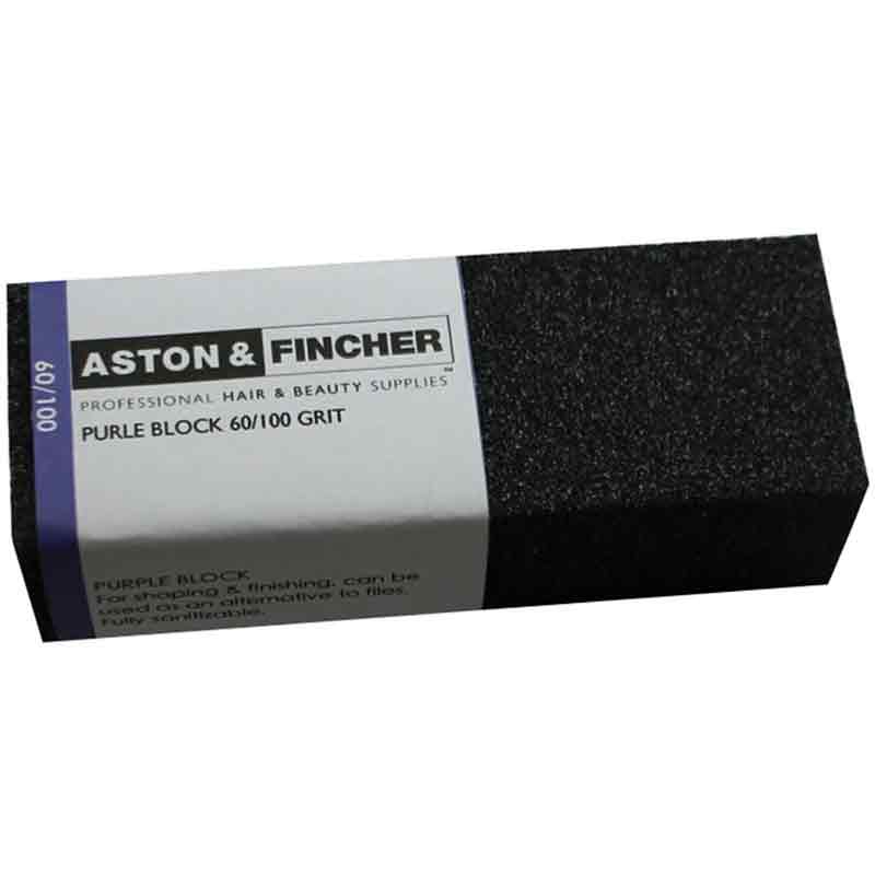 A+F Pro Purple Nail Buffer Block, Grit 60/100