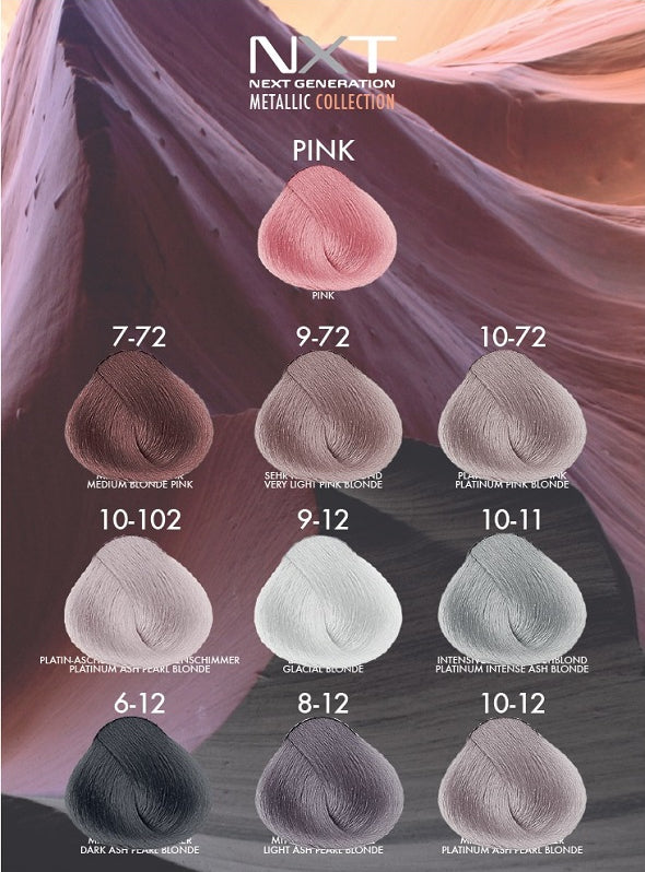 NXT Metallic Shade Chart