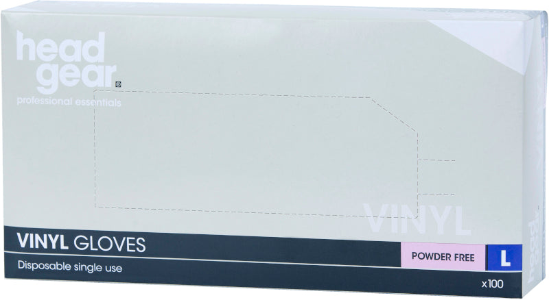 Head Gear Vinyl Gloves Powder Free (100)