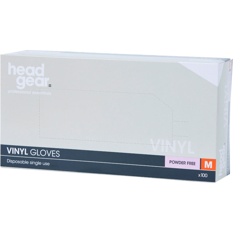 Head Gear Vinyl Gloves Powder Free (100)