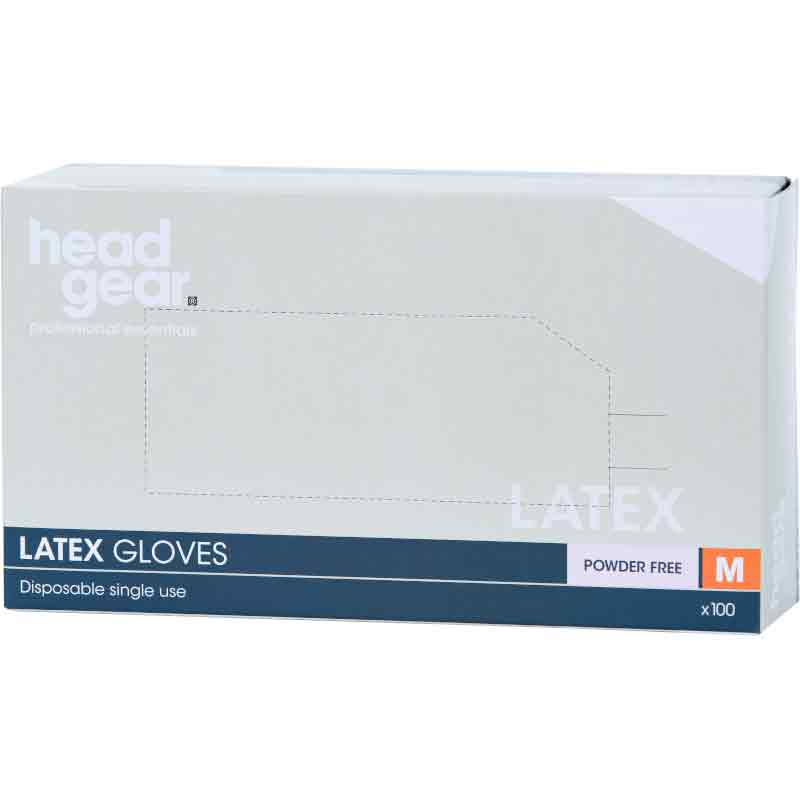 Head Gear Latex Gloves Powder Free (100)