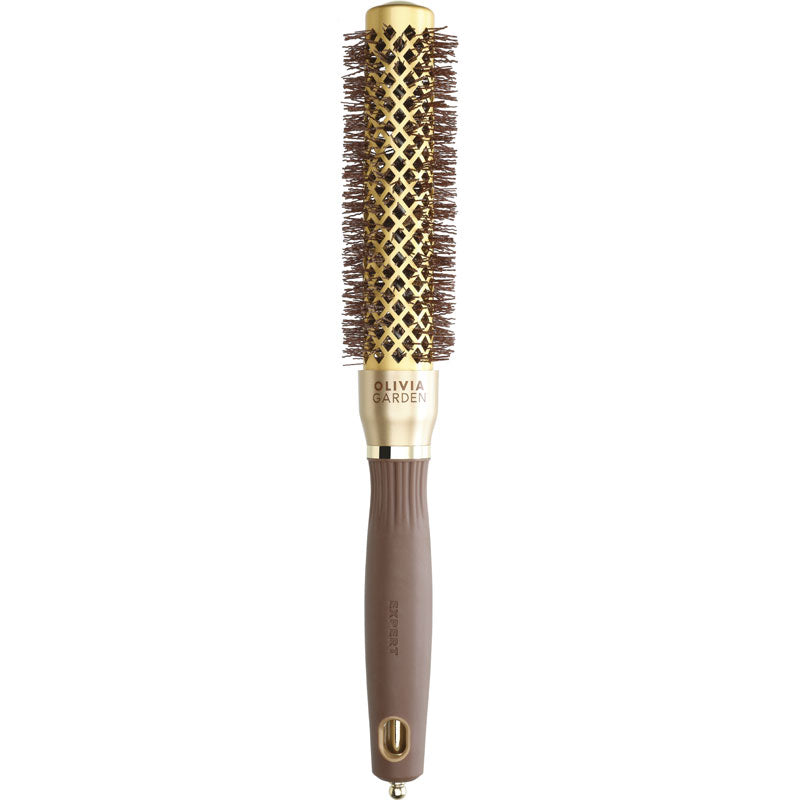 Olivia Garden Expert Blowout Speed Wavy Bristles Gold & Brown Hair Brush, 25mm