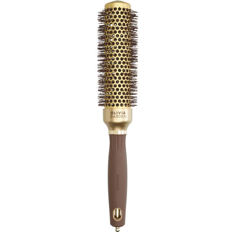 Olivia Garden Expert Blowout Speed Wavy Bristles Gold & Brown Hair Brush, 35mm