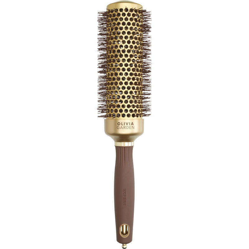 Olivia Garden Expert Blowout Speed Wavy Bristles Gold & Brown Hair Brush, 45mm