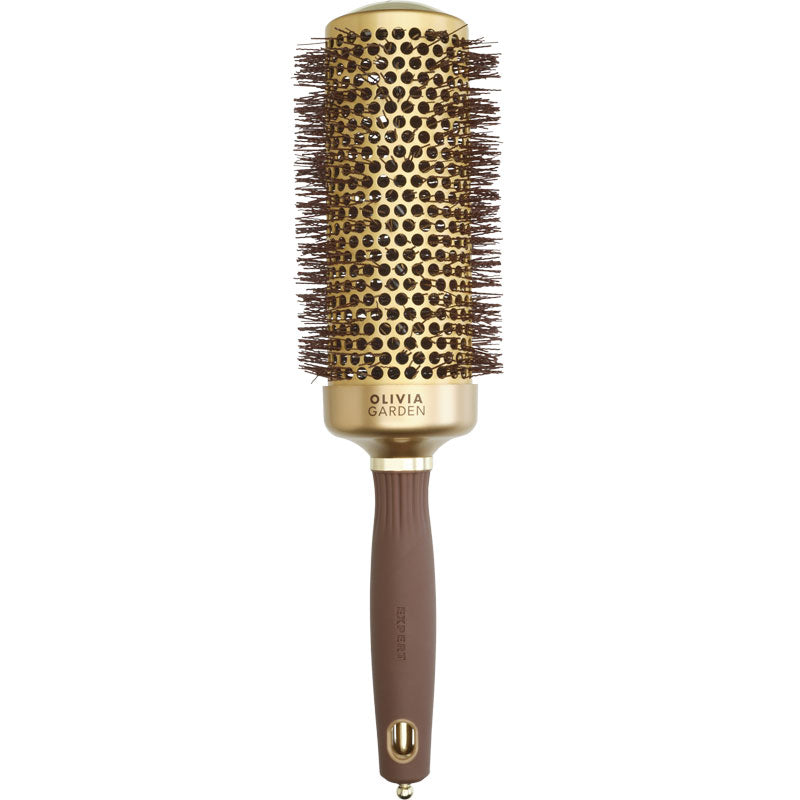 Olivia Garden Expert Blowout Speed Wavy Bristles Gold & Brown Hair Brush, 55mm