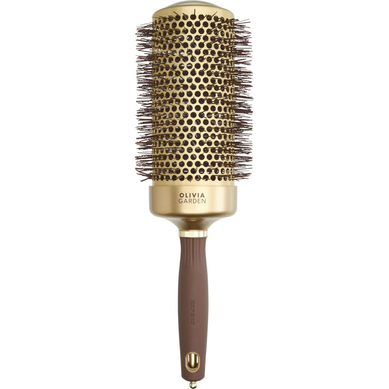 Olivia Garden Expert Blowout Speed Wavy Bristles Gold & Brown Hair Brush, 65mm