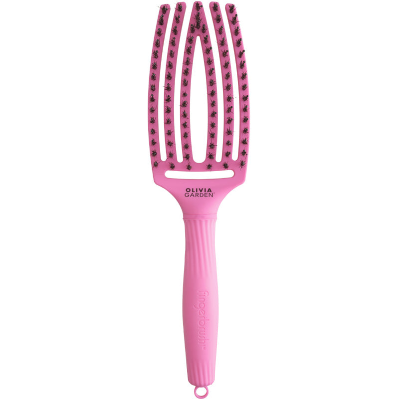 Olivia Garden Think Pink Finger Hair Brush Bubble Pink