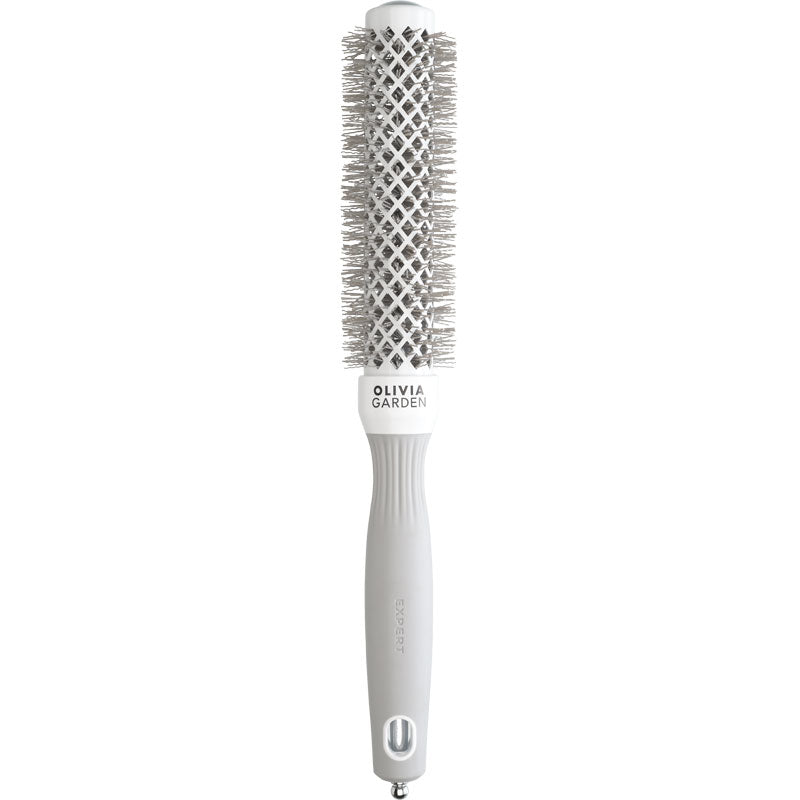 Olivia Garden Expert Blowout Speed Wavy Bristles White & Grey Hair Brush, 25mm