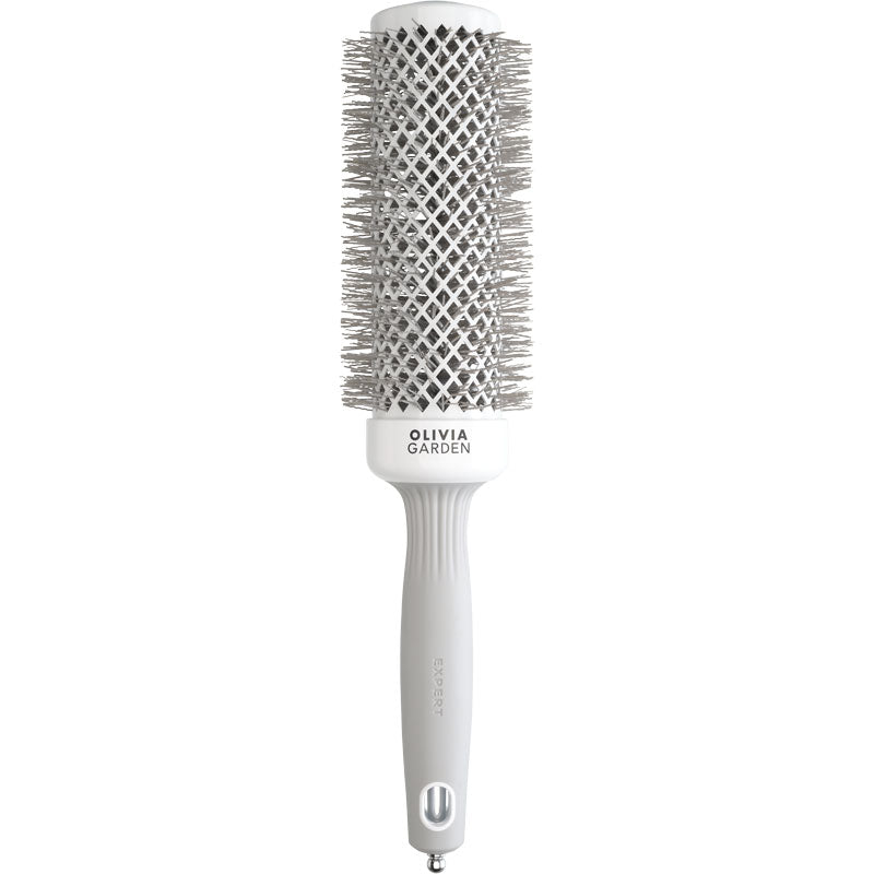 Olivia Garden Expert Blowout Speed Wavy Bristles White & Grey Hair Brush, 45mm