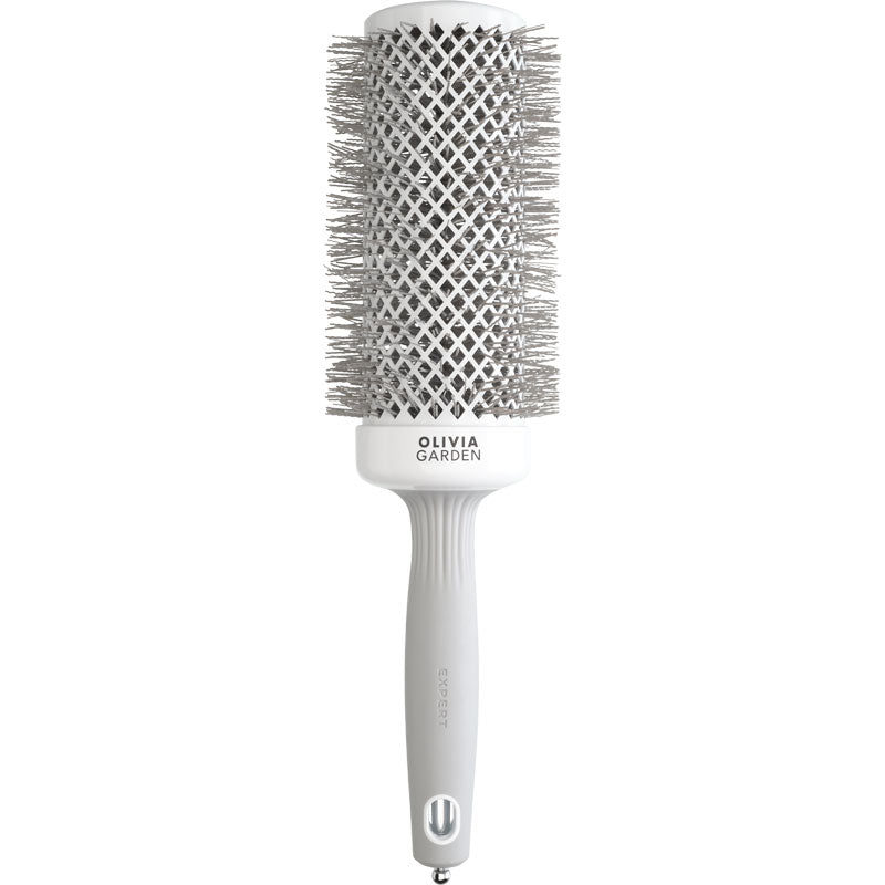 Olivia Garden Expert Blowout Speed Wavy Bristles White & Grey Hair Brush, 55mm