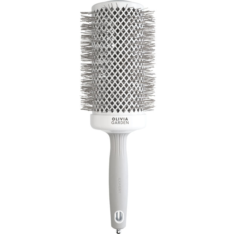 Olivia Garden Expert Blowout Speed Wavy Bristles White & Grey Hair Brush, 65mm