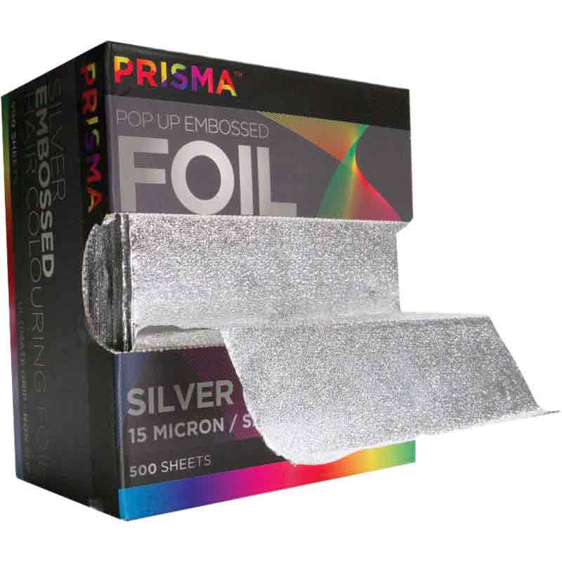 Prisma Pop Up Embossed Silver foil 120mm x 280m