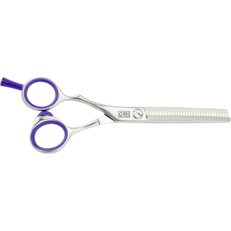 DMI Purple Steel Left Handed Hairdressing Thinning Scissors - 5.5 Inches