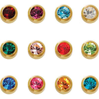 Caflon Gold Plated Assorted Birthstone Earrings, Regular (12)