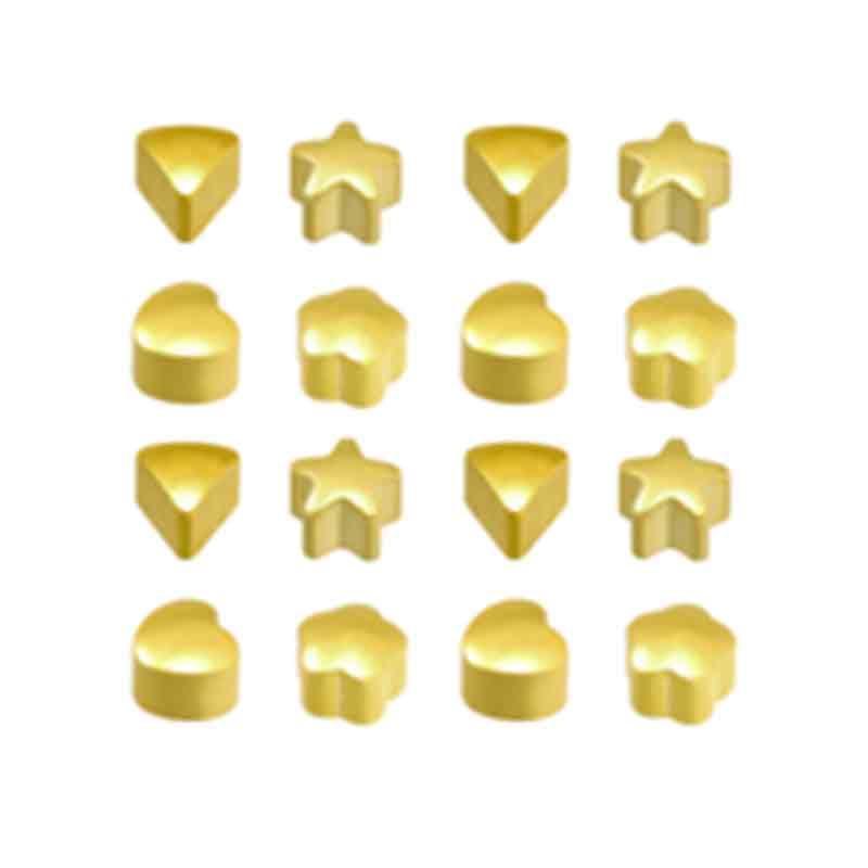 Caflon Gold Plated Assorted Shape Regular Stud Earrings - Pack of 12