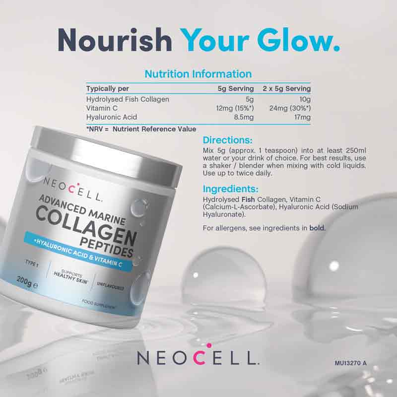 NeoCell Advanced Marine Collagen Peptides Powder 200g