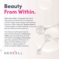 NeoCell Advanced Beauty Biotin 10,000µg Strawberry Gummies - Pack of 60