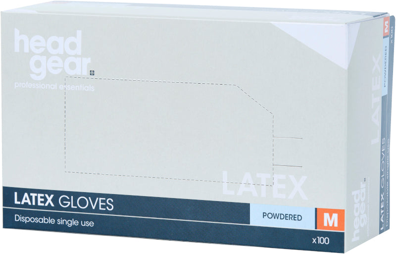 Head Gear Latex Gloves Powdered (100)