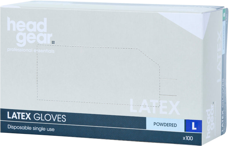 Head Gear Latex Gloves Powdered (100)