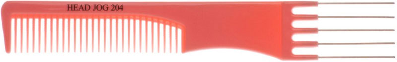 Head Jog 204 Metal Pin Comb, Pink
