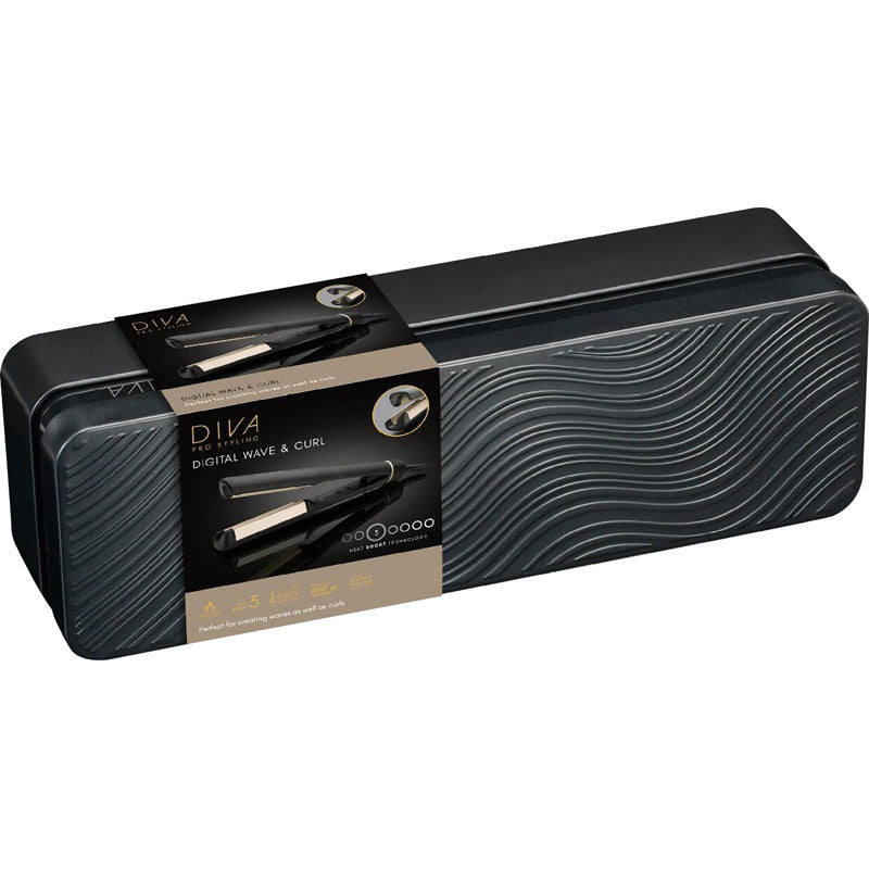 Diva Digital Wave and Curl Black Heat Styler