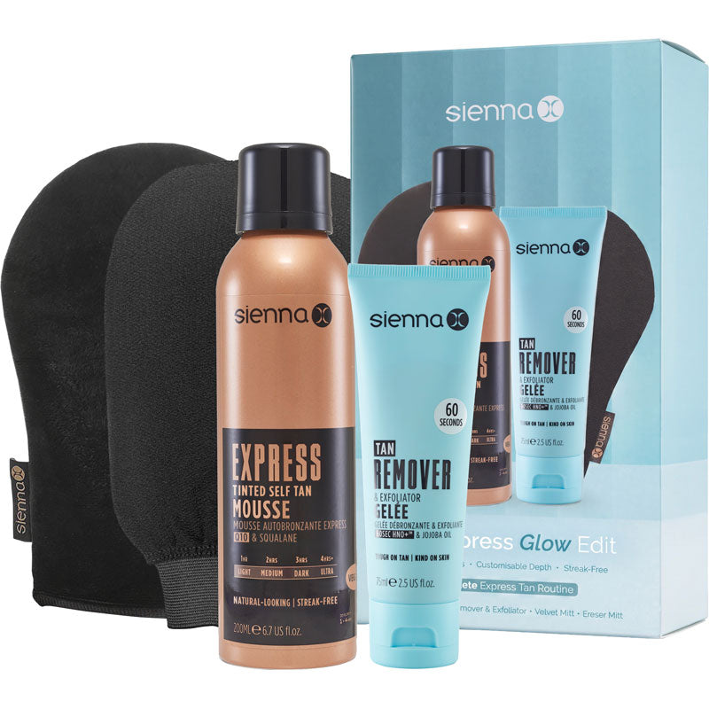 Sienna X The Express Glow Edit Self Tan & Remover Kit