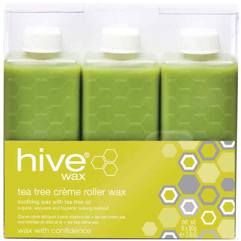 Hive Tea Tree Crème Roller Wax Cartridges 80g (6)