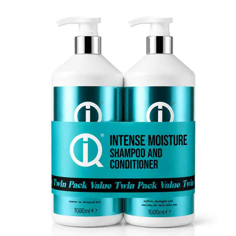 iQ Intense Moisture Hair Shampoo & Conditioner Twin Pack 1 Litre
