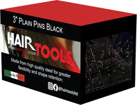 Hair Tools Plain Hair Pins, Black 3" (500)