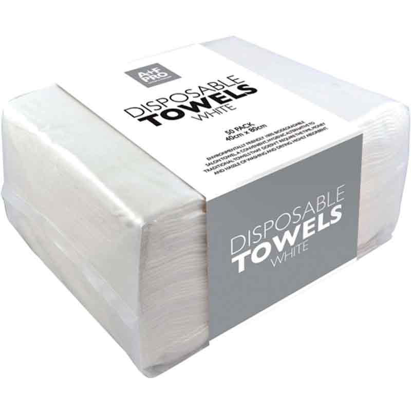 A+F Pro Disposable Towels, White (50)