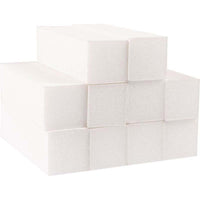 The Edge 4 Way White Sanding Nail Blocks, 100/100 Grit - Pack of 10