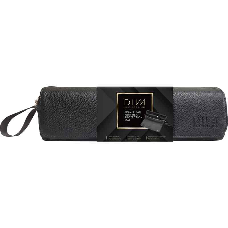 Diva Pro Styling Black Travel Bag and Heat Mat