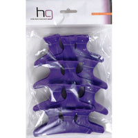 Head Gear Butterfly Clips, Purple (12)