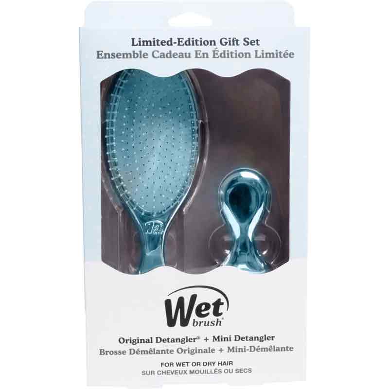 WetBrush Blue Original Detangler + Mini Detangler Limited Edition Gift Set