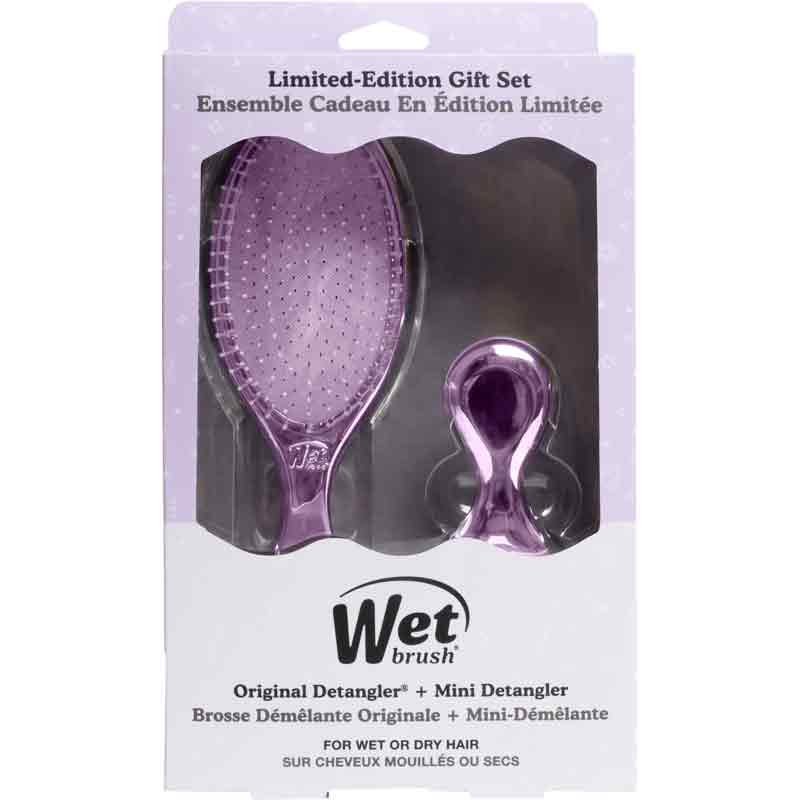 WetBrush Purple Original Detangler + Mini Detangler Limited Edition Gift Set