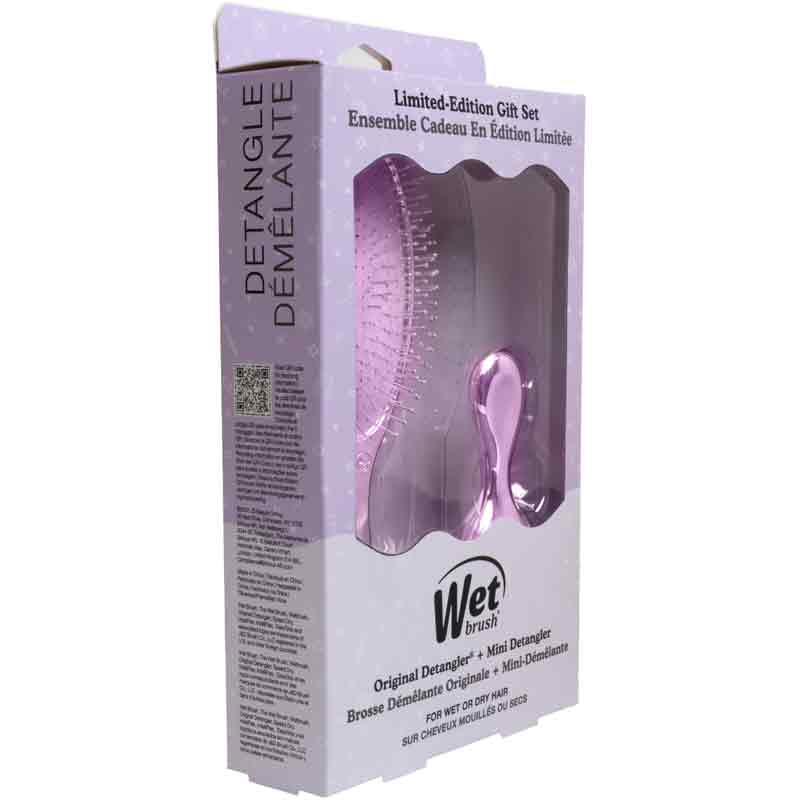 WetBrush Purple Original Detangler + Mini Detangler Limited Edition Gift Set