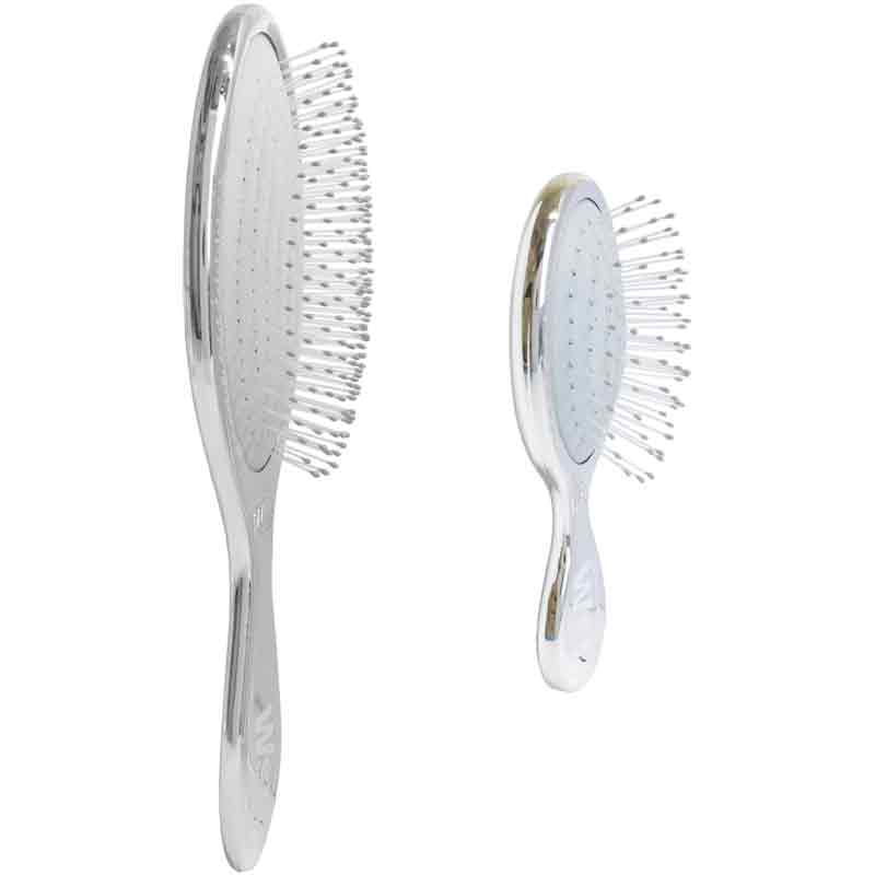 WetBrush Silver Original Detangler + Mini Detangler Limited Edition Gift Set