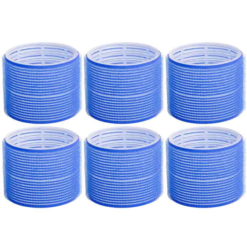 Head Gear Velcro Rollers, Blue 78mm (6)