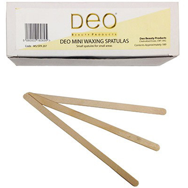Deo Wooden Waxing Spatulas, Mini (100)