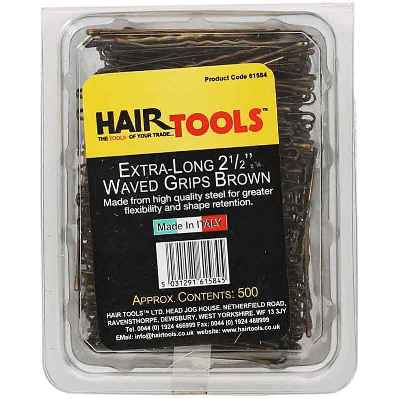 Hair Tools Waved Grips, Brown 2.5" (500)