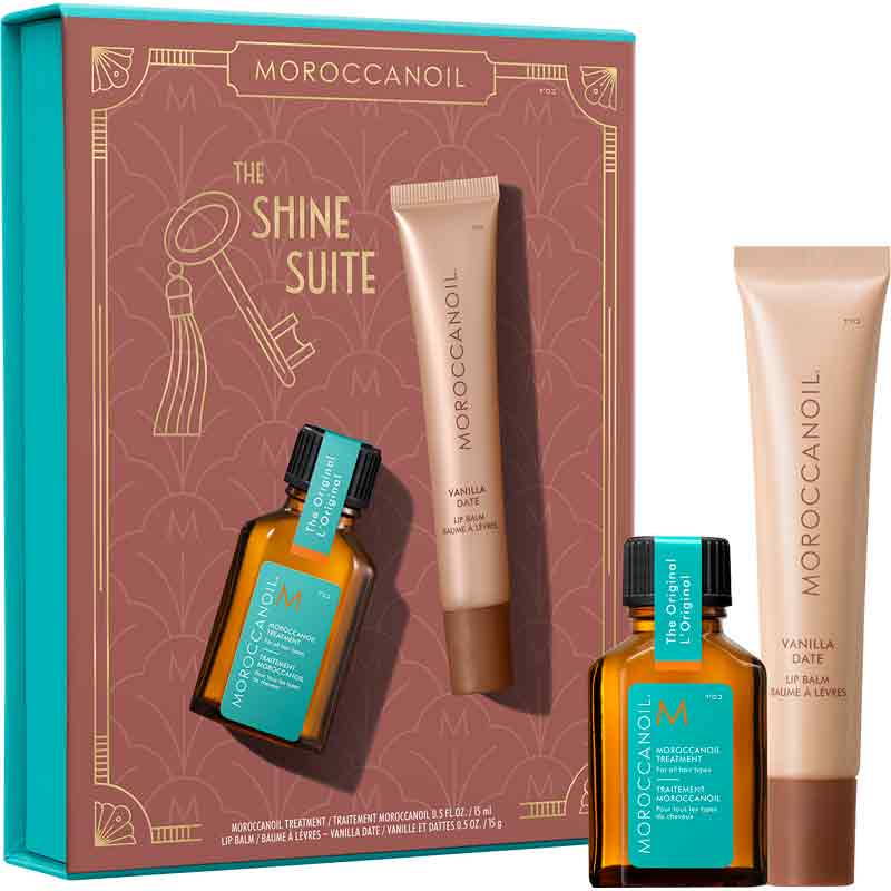 Moroccanoil The Shine Suite Vanilla Date Lip Balm Gift Set