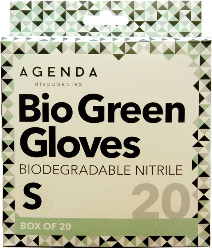 Agenda Biodegradable Nitrile Gloves Green (20)