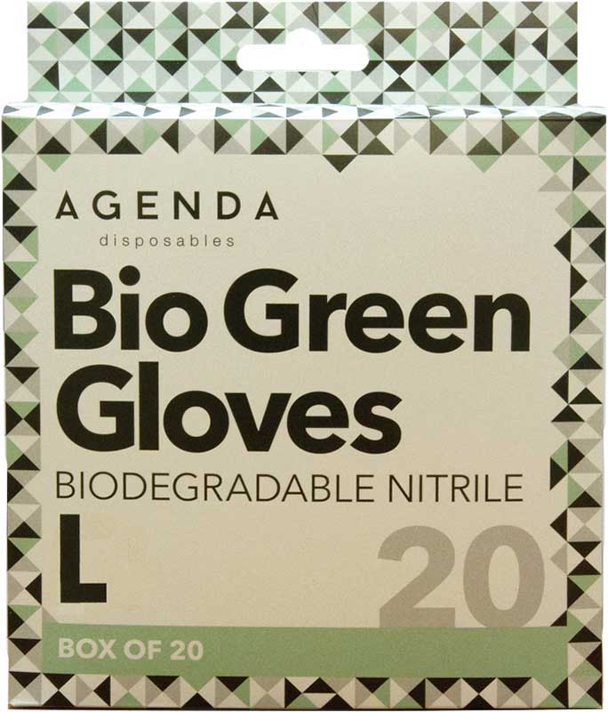 Agenda Biodegradable Nitrile Gloves Green (20)