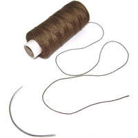 Balmain Hair Extension Brown Weaving Thread & Needle
