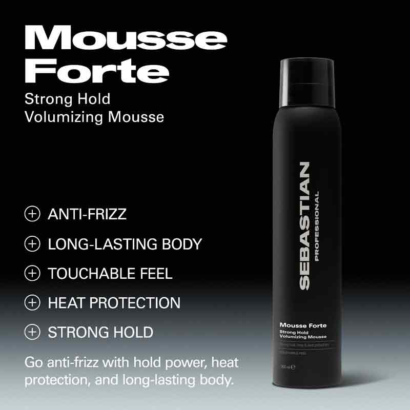 Sebastian Professional Mousse Forte Strong Hold Volumising Hair Mousse 200ml