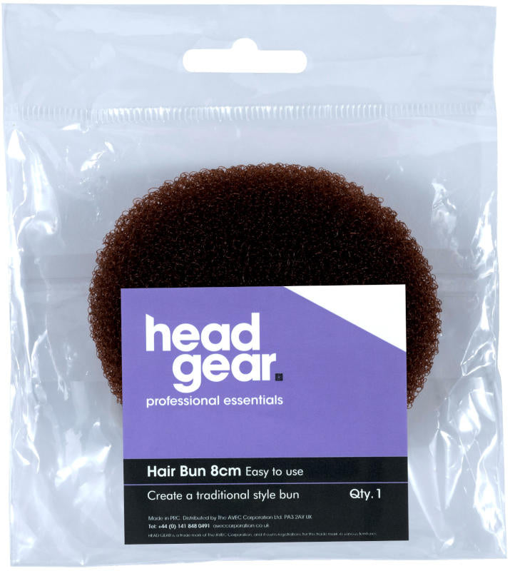 Head Gear Bun Ring, Brown 8cm